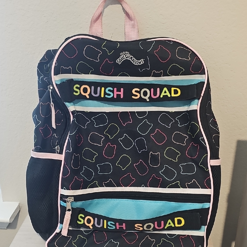 Squishmallows Black and Multicolor Backpack